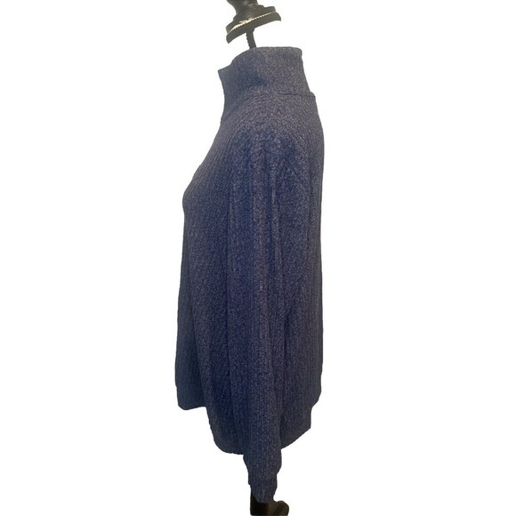 Women’s Torrid BLUE Ribbed 3/4 Zip Long Sleeve Knit Top Sz 2X - Picture 3 of 8